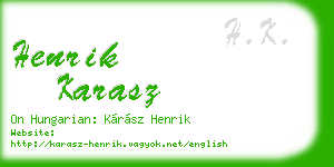 henrik karasz business card