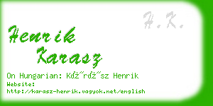henrik karasz business card